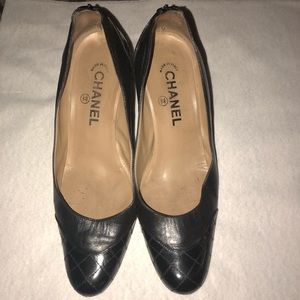 Chanel Patent Leather Quilted Shoes